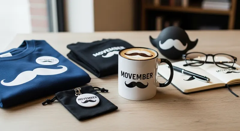 movember branded merchandise for mens health awareness - promotional merchandise